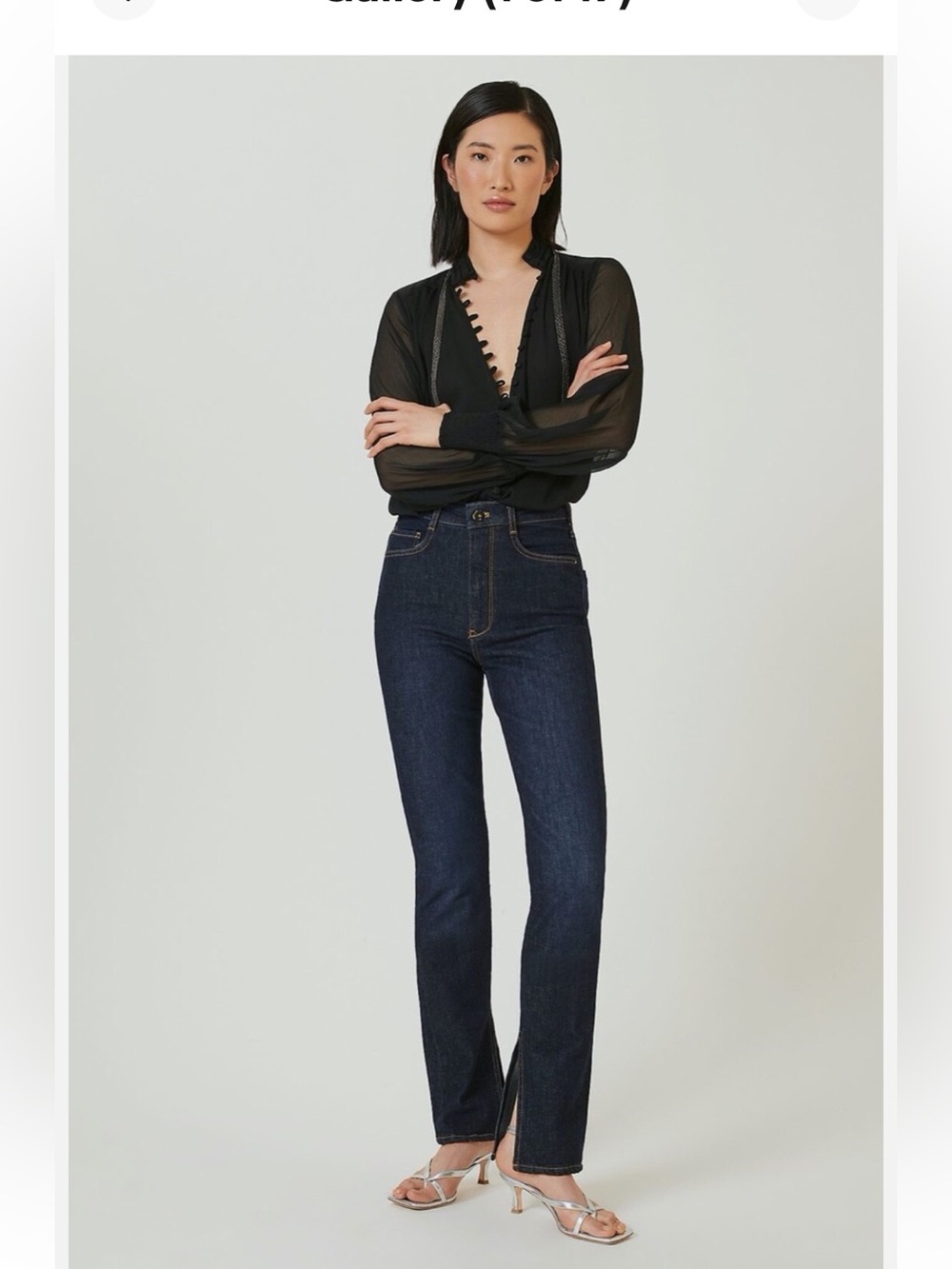 NWT $140 Pilcro The Split Straight Jeans Anthropologie 26 Dark Wash With Tags